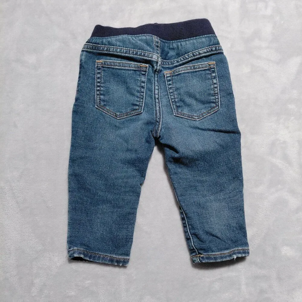 Baby Gap 6-12M my first easy slim Jeans 5-Pocket Elastic Waist